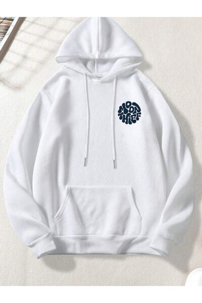 LAVİTTA Moon Thief Written Printed Unisex Oversized Hooded Hoodie