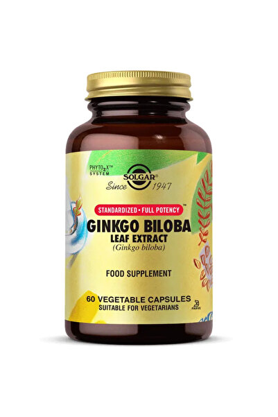 Solgar Ginkgo Biloba Leaf Extract (Standardize Ginkgo Biloba Yaprak Ekstresi) 60 Kapsül