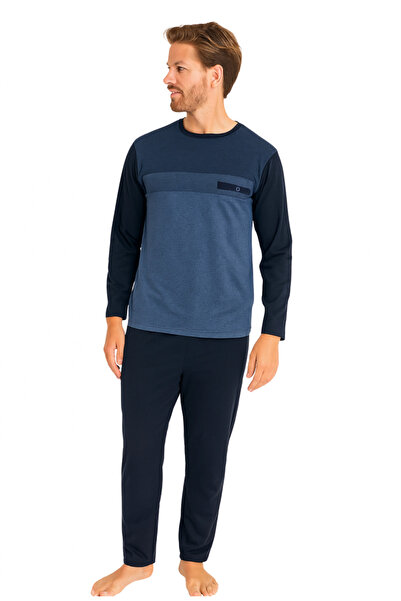 ALFA AKSESUAR 03 Kly O Neck Flato Pajama Set with Pockets - 9217