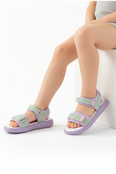 Limbeo Guaranteed Daily Comfortable Open-Front Soft Padding Sole Velcro Baby Girl Children's Sandals Slippers