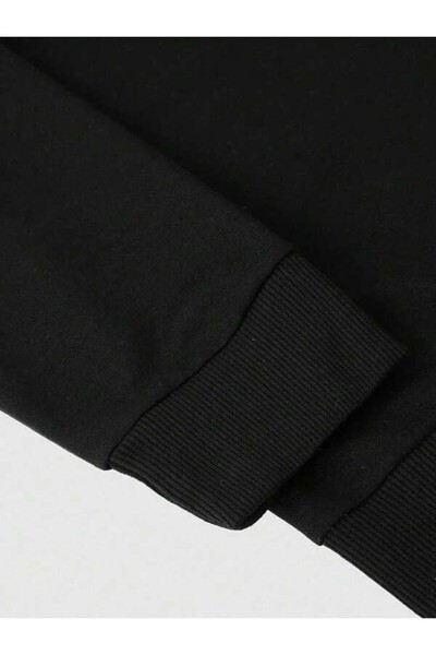 LAVİTTA La Guns Logo Unisex Black Oversized Hooded Hoodie