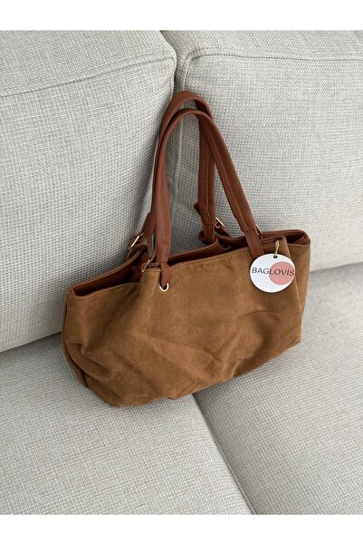 BAGLOVİS Belt Strap Detail Suede Taban Salaş Women's Shoulder Bag