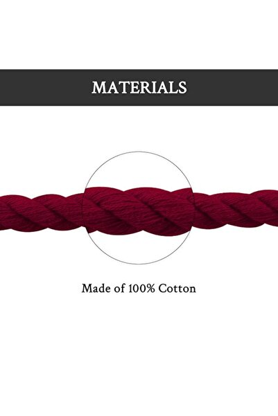 Wanty Rope Laces 120 cm, Cotton, Transparent Tip, Clear Texture, Wine Red