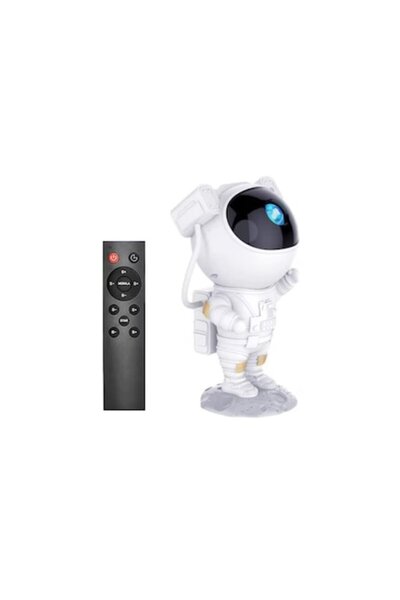 stuffix Astronaut Laser Projector with Aurora Borealis & Stars, 360° Rotation, Timer, Brightness, Remote