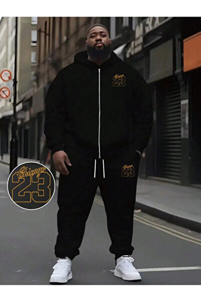 LAVİTTA 25 Embroidery Detailed Unisex Tracksuit Set – Black