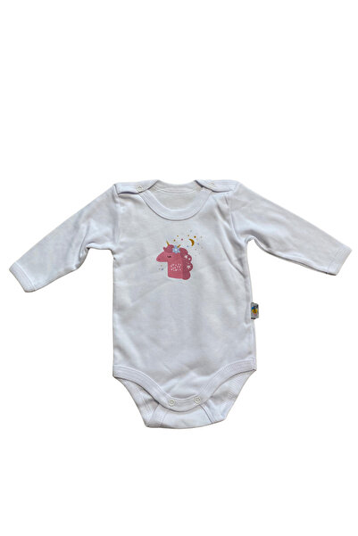 OEM Long-sleeved cotton bodysuit with cheerful print