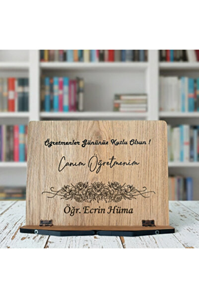 hü ma tasarım ve aksesuar İsim Yazılabilir Öğretmeler Günü Hediyesi Ahşap Aya...