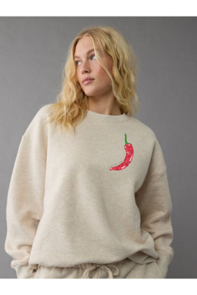 Tubinyoo سترة ميني ريد بيبر مطبوع ذات ياقة دائرية وثلاثة خيوط