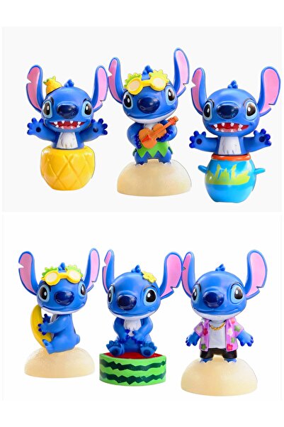 DEK شخصية ستيتش – 6 نماذج بتصميم هاواي – ديكور سطح المكتب 9.5 سم – شخصية واحد...