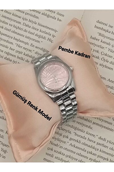 Brality Rolexi Model Ricardo Women's Wristwatch Silver Steel Band Still (Pink...