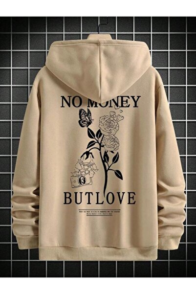 LAVİTTA No Money but Love Printed Hooded Sweatshirt