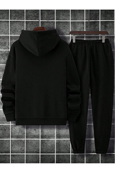 LAVİTTA Los Angeles Written Black Unisex Tracksuit Set