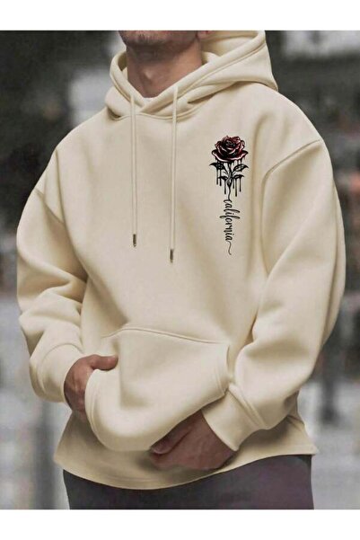 LAVİTTA Rose and California Written Unisex Hooded Sweatshirt