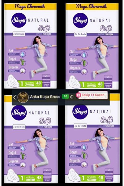 Sleepy Natural Soft Ekstra Yumuşak Normal 48x4= 192 Adet