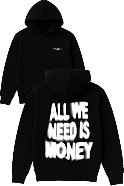 VSRN Το μόνο που χρειάζεται είναι το Design Printed Oversize Black Hoodie.
