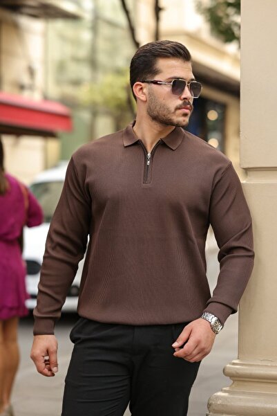 Wear Up ملابس تريكو رجالية من سيلانيك بياقة محبوكة وأكمام طويلة