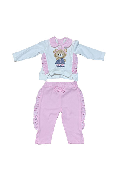 OEM Αρκουδάκι με βολάν και καλσόν – 3 τεμάχια, από μαλακό βαμβάκι