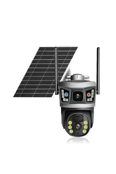 V380 Pro Solar 4G Surveillance Camera, Dual-Lens, 360°, 2K Ultra HD, Color Night Vision, Two-Way Audio