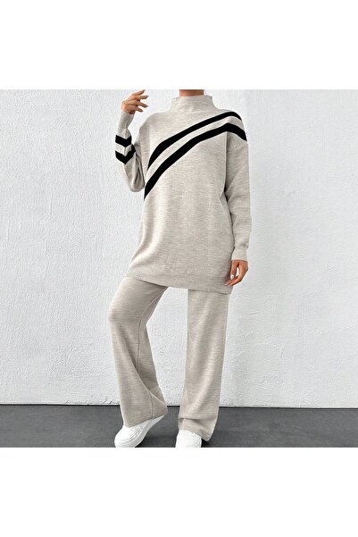 Rossida Triko krem İkili takım