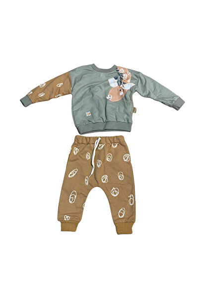 OEM Set băieți cu imprimeu ren și pantaloni cu model – 2 piese