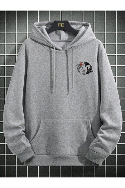LAVİTTA Koi Fish Double Printed Unisex Oversized Hooded Hoodie