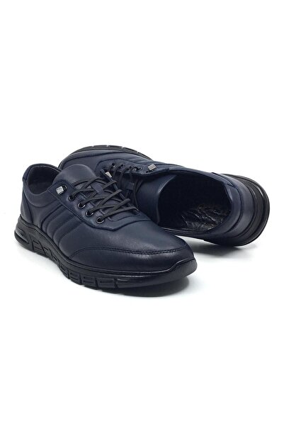 CATELLİ 100% Leather Orthopedic Men's Winter Comfortable Daily Rubber Laced Sports Shoes 40-44