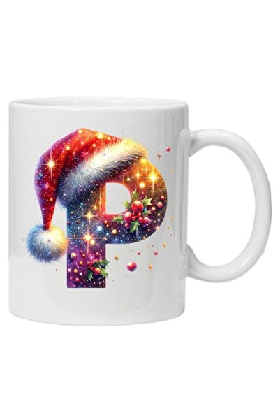 CRD PRINT Cană personalizată cu imprimeu de iarnă - inițiala „P”, model 2, ce...