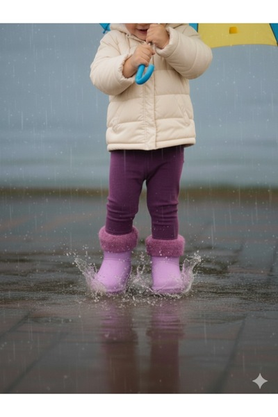 casso Waterproof Plastic Rain Boots with Full Fur Inside Home Boots Ug