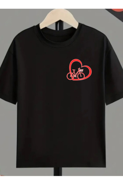 TİMİSİVA Tricou unisex supradimensionat KALPLİBİSİKLET Bas cu imprimeu s gule...