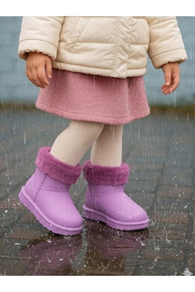 casso Waterproof Plastic Rain Boots with Full Fur Inside Home Boots Ug