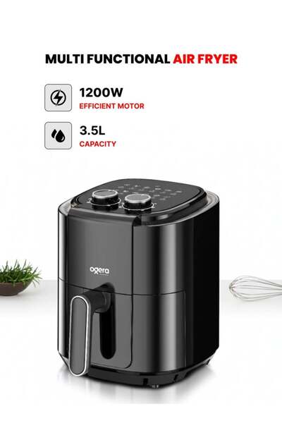 Ogera 3.5 L Compact Mechanical Air Fryer – 1200 W, Black