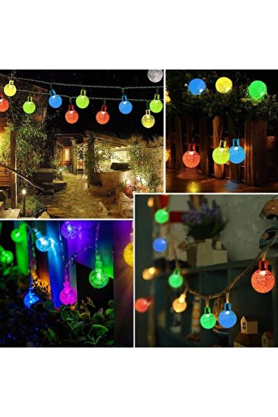 EMATTEIRO Christmas Crystal Globes Installation, Solar Charging, 3.5m, Multicolor