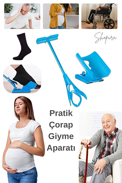 Shopura Hamile Yaşlı Kilolu Için Pratik Çorap Giyme & Çıkarma Aparatı