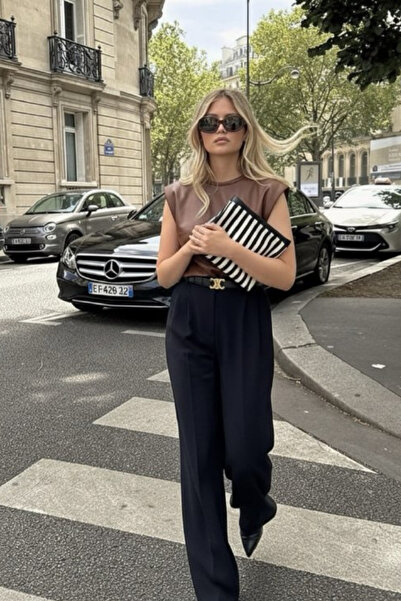 oshebu Γυναικεία δερμάτινη μπλούζα βάτα τεμαχίων