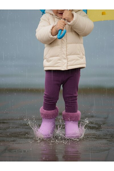 casso Waterproof Plastic Rain Boots with Full Fur Inside Home Boots Ug