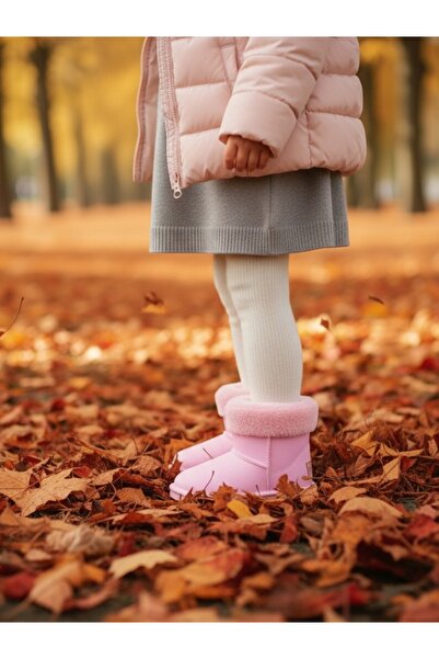 casso أحذية مطر بلاستيكية مقاومة للماء مع بطانة فرو كاملة أحذية منزلية Ug