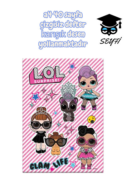 SEYFİKİRTASİYE a4 40 sayfa çizgisiz defter karışık desen yollanmaktadır