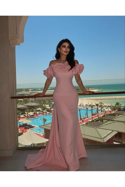 diarafashionsa Soft pink evening dress