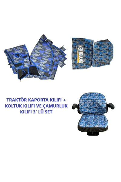 TarımGaraj New Holland 6066 S Tarla Tipi Traktör Kılıfı Branda Kaporta ve Kol...