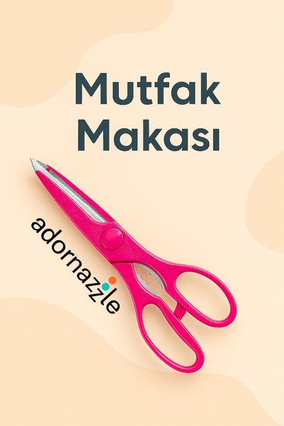 adornazzle Çok Amaçlı Mutfak Makası, Pembe Çiçek Desenli Makas, Özel Tasarım ...