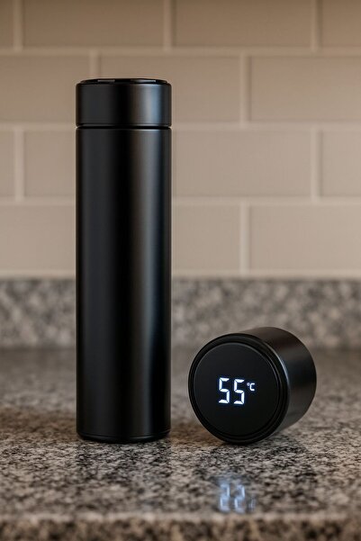 OEM Smart Thermos 500 ml with LED Display – Stainless Steel, Double Insulation, Integrated Strainer