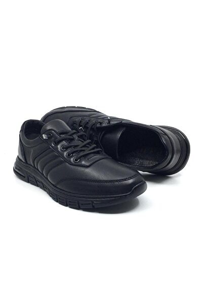 CATELLİ 100% Leather Orthopedic Men's Winter Comfortable Daily Rubber Laced Sports Shoes 40-44