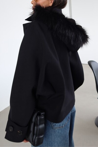 Suziş Hooded Fur-Detail Lined Parka Key36856