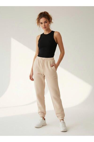 Ltb Buy Elastic Waist Slim Leg Cream Tracksuit