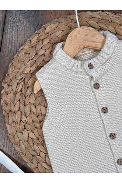 Kids Kingdom Owl Detailed Buttoned Baby Boy Vest