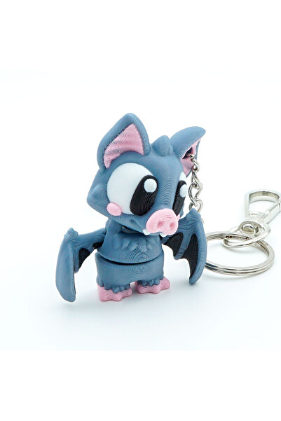 OEM Bat Keychain, Articulated Figurine, 3D, Flexi Keychain for Backpack
