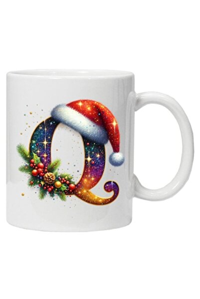 CRD PRINT Cană personalizată cu imprimeu de iarnă „inițiala Q”, model 2, 330 ...