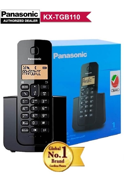 PANASONIC KX-TGB110 Cordless Landline Phone with Backlight, 50 Phonebook Stations and 200 Hours Standby