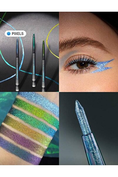 SHEGLAM chroma zone çok renkli jel eyeliner 3 renk parlak ultra suya bulaşmaz...