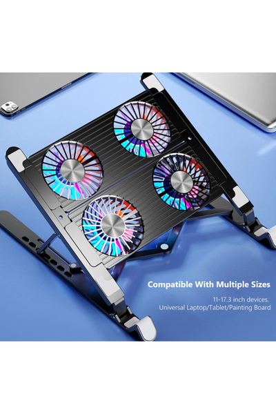Generic Gaming Laptop Cooling Pad – 4 Fans High-Speed USB Cooler | Adjustable Stand & Ergonomic Design